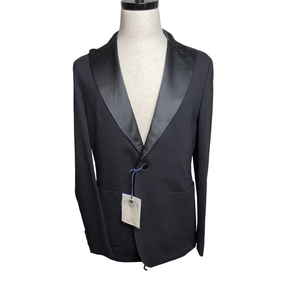 Richard Choi The One Mens Black Tuxedo Blazer Satin Peak Lapel Jacket 38‎ US